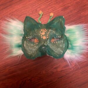 Home Made Green Therian  Alien Cat Mask
